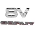 2PCS 3D Silver Auto Motor V8 Car Rear Emblem Decal Badge Sticker with TURBO Auto 3D Metal Emblem Badge Decal Sticker. 