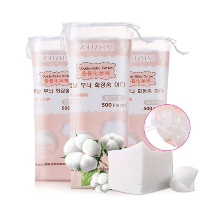 【Hot selling items 】500Pcs / Bag Facial Thin Non-Woven Makeup Cotton Pads Nail Polish Remover Tissues makeup wholesale items makeup set wholesale