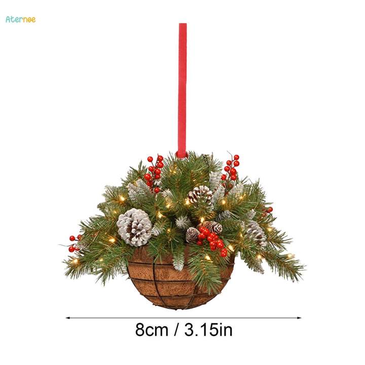Flower%20Basket%20Wreath%20Decor%20Artificial%20Farmhouse%20Wreath%20Spring%20Flowers%20Basket%20for%20Christmas%20Tree%20-%20Image%208