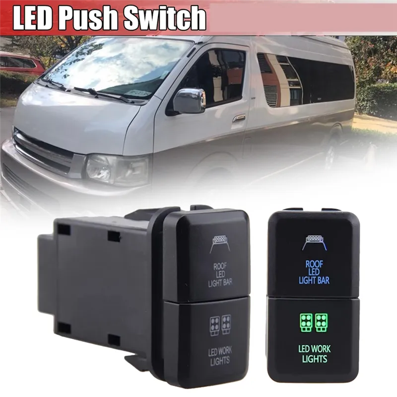 Push Switch For Toyota Land Cruiser Hilux Hiace RAV4 FJ Cruiser LED Light Bar 1x
