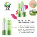 Aloe Vera Magic Pink Lipstick Color Change Transparent Lip Balm. 