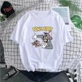 Cat And MouseTT-shirt Men's Tom Jerry Cartoon Cartoon Short Sleeve Cotton Youth Student Couple Summer Wear. 