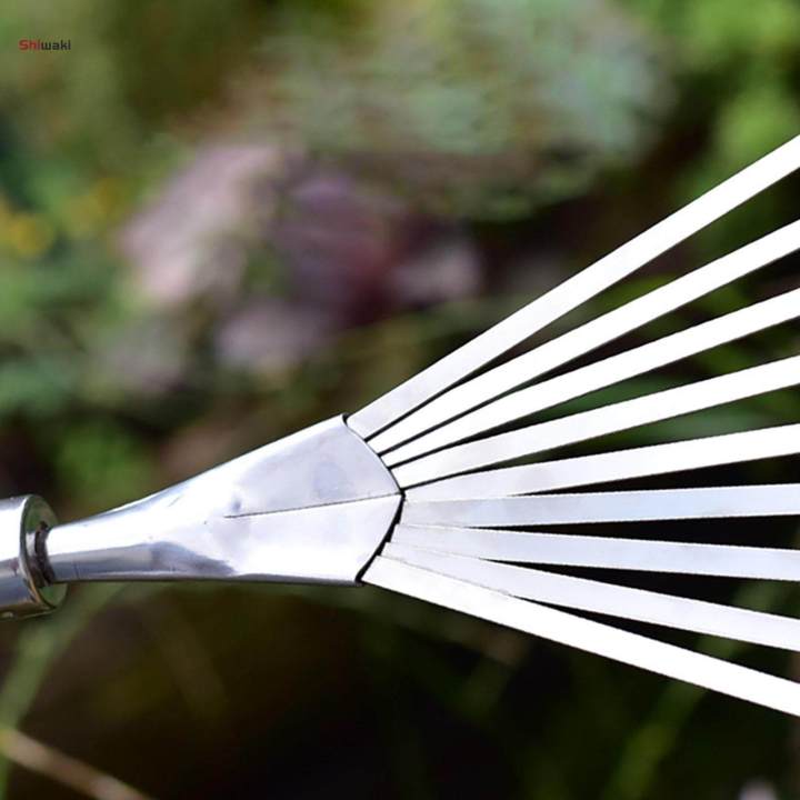 Garden%20Rake%20Wood%20Handle%209%20Tooth%20Garden%20Hand%20Rake%20Garden%20Small%20Leaf%20Rake%20Metal%20Yard%20Rake%20for%20Flower%20-%20Image%204