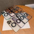 HOCE Plating Glitter Magnetic Phone Cases For iPhone 11 12 13 14 15 Pro Max 14 15 Plus MagSafe Case Clear Logo Hole Soft TPU Cover. 