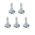 5PCS 5Pin with Push Button 20 Position Digital Potentiometer Coding Switch Rotary Encoder EC11. 