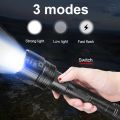 New Super Flashlights Torches Ultra Powerful Flashlight USB Recharge Flash Light 12000MAh LED Flashlight Zoom Tactical Lantern. 