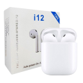 i12 TWS Airpods Wireless Bluetooth Headset, Touch Control, Sweatproof, Quick Pairing, Earbuds for Smart Devices. 