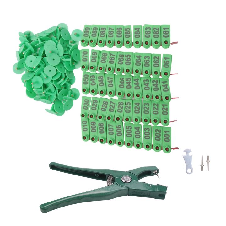 Livestock Animal Ear Tag Pliers, with Number 001-100 Ear Tags