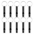 JDXHLAU 20 Pack Aluminum Whistle, Sports Whistle, Emergency Survival Whistles with Key Chain,Black. 