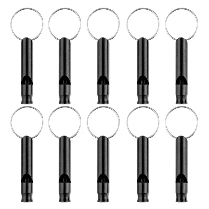 JDXHLAU%2020%20Pack%20Aluminum%20Whistle,%20Sports%20Whistle,%20Emergency%20Survival%20Whistles%20with%20Key%20Chain,Black%20-%20Image%204