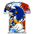 Sonic tshirt kids 3-14 years baby clothes Girls cosplay costume women men fairstars T-shirts tees 3D boys basketball jersey. 