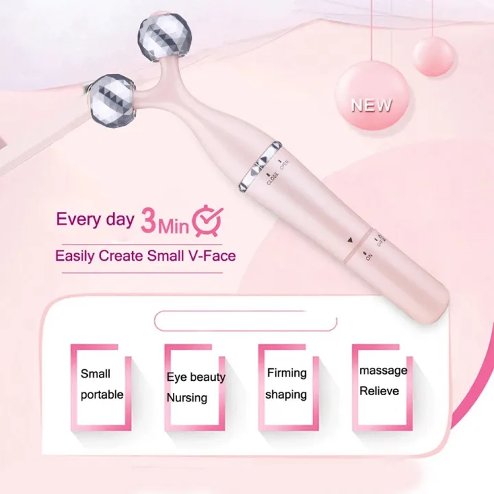 Roller massager for face beauty instrument v shape cheekboneslift wheel ...