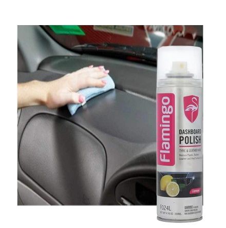 Flamingo Dashboard Polish to clean and polish Car Dashboards 220 ml ( Lemon )