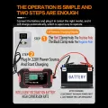 12V Le-ad A-cid Car Battery Charger Vehicle Car Pulse Maintenance Charger Auto Temperature Detection Pulse Repair Charger LCD Screen. 