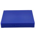 Royal Blue Plastic Rectangle Hold 100 Microslide Slide Microscope Box. 