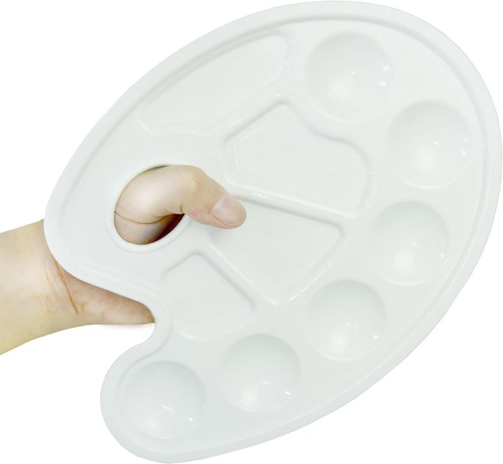 Paint%20Mixing%20Tray%20Palette%20with%20Thumb%20Holder%20for%20Art%20Students%20using%20Acrylic,%20Oil%20Paints%20and%20Watercolours%20-%20Image%203