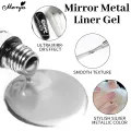 Monja 5/8ml Nail Art Liner Metallic Silver Mirror Glitter Painting Line Gel Polish Chrome Super Bright Effect Painting Drawing Line French Acrylic Soak Off UV LED Varnish DIY Nail Art Tool. 