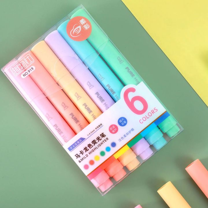 %E3%80%90HOT%E3%80%91%206Pcs/Set%20Pastel%20Color%20Macaron%20Highlighter%20Pen%20Marker%20Pens%20Fluorescent%20Pen%20Drawing%20Highlighters%20Cute%20Stationery%20School%20Supplies%20-%20Image%207