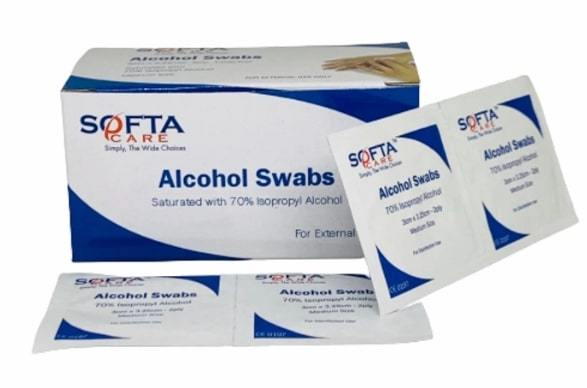 Softa Care Alcohol Swab 100pcs Pack