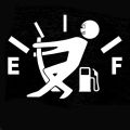 Car Stickers 12.7CM*9.2CM High Gas Consumption Decal Fuel Gage Empty Stickers Funny. 