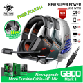 [FREE POUCH] PLEXTONE G800 G700 Gaming Headset Stereo Gaming Headphones Deep Bass 3.5mm Audio Jack with Flexible Long Mic PUGB CS GO Fortnite CODM. 