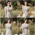 Lease Bridesmaid Dress 2024 Spring and Summer New Sisters Group Gray Wedding Clothes Banquet Dress Wedding Fairy MM. 