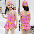 Hooded New Children's Suit Swimming Suit One-Piece Baby Girl Swimsuit Student Swimming Trunks Children and Teens Hot Spring Bathing Suit. 