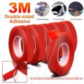 3M Tape 5mm, 6mm, 8mm, 10mm, 15mm, 20mm Nano Transparent Magic Gel Tape Multi Function Multi Purpose Seamless Double Side Tapes Strong Stick Removable Washable and Reusable Tape. 