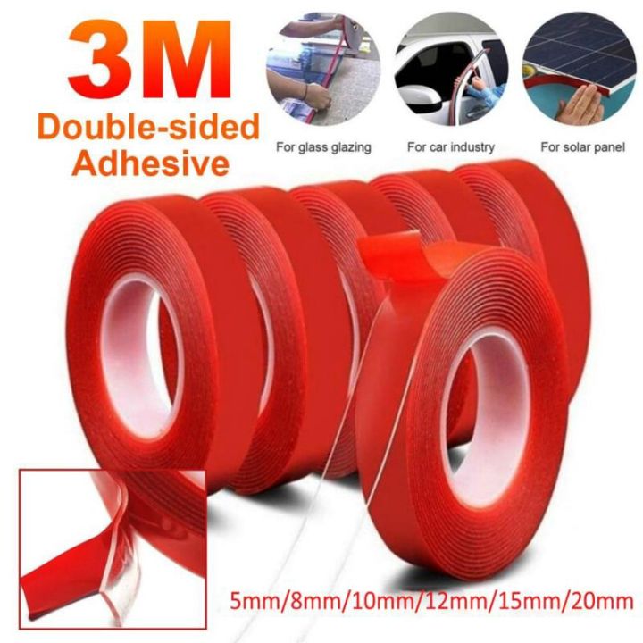 3M Tape 5mm, 6mm, 8mm, 10mm, 15mm, 20mm Nano Transparent Magic Gel Tape Multi Function Multi Purpose Seamless Double Side Tapes Strong Stick Removable Washable and Reusable Tape