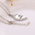 Unisex 2 Pcs BFF Necklace Women Crystal Heart Pendant Best Friend Letter Necklace Fashion Couple Necklace Men Friendship Jewelry. 