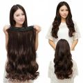 5 Clip in Curly Dark Brown Hair Extension. 