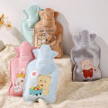 1PC Kawaii 350ml Plush Hand Warmer Cute Cartoon Girl Heart Y2k Carry-On Water-Filled Hot Water Bag Keep Warm. 