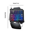 One-Handed Mechanical Gaming Keyboard RGB Backlit Portable Mini Gaming Keypad. 