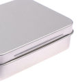 1PC Frosted Household Iron Storage Box Metal Box Tin Plated Container Empty Hinged Lid Small Empty Storage Box CVFHHH. 