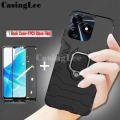 For Tecno Spark 10C Case Shockproof Armor Stand with Holder Car Ring Back Cover Casing hp For Tecno Spark 10C Screen Protector Glass film. 