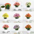 Outdoor New Small Chrysanthemum Tree In Pot Home Decor Bonsai Artificial Flowers Artificial Faux Plants Plastic Fake Plants. 