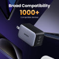 【3C Ports】UGREEN 65W GaN 3-Port Type C Android Charger Adapter Fast Charger for SAMSUNG S24 Ultra S23 S22 ultra  xiaomi 12T  iPhone 16 15 pro max 14 pro max13 pro 12 pro max Samsung Tab S7 Lenovo ASUS Laptop Fast Charger. 