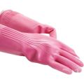 Durable Farmers Rugged Mud Well Paddy Rubber Elbow Gloves - Heavy-Duty, Waterproof - Pink. 