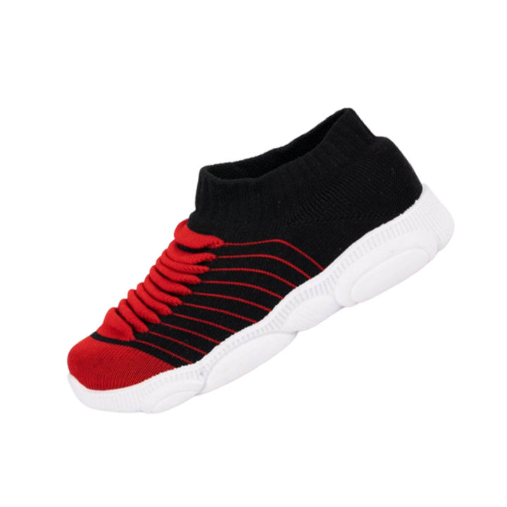New Style Waves black Red Shoe For Kids