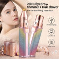 Blawless Rechargeable 2 in 1 Eyebrow Trimmer and Facial Hair Remover Trimmer Shaver For Ladies. 