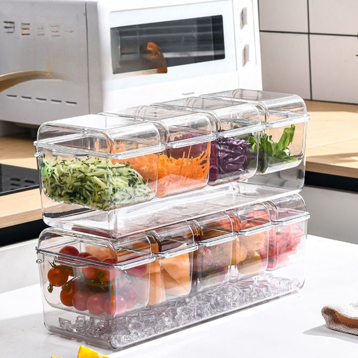 Chilled Salad Box Sushi Meal Vegetable and Fruit Lunch Box Transparent ...
