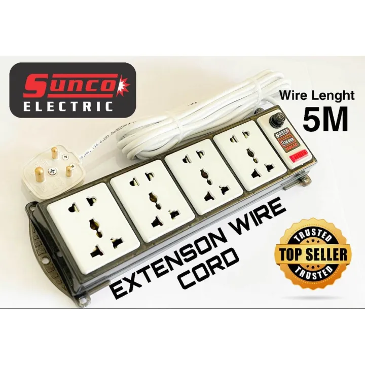 Sunco%20Extenson%20Wire%20cord%205m/%20Multi%20Plug,Trailing%20Socket%202000w%20-%20Image%202