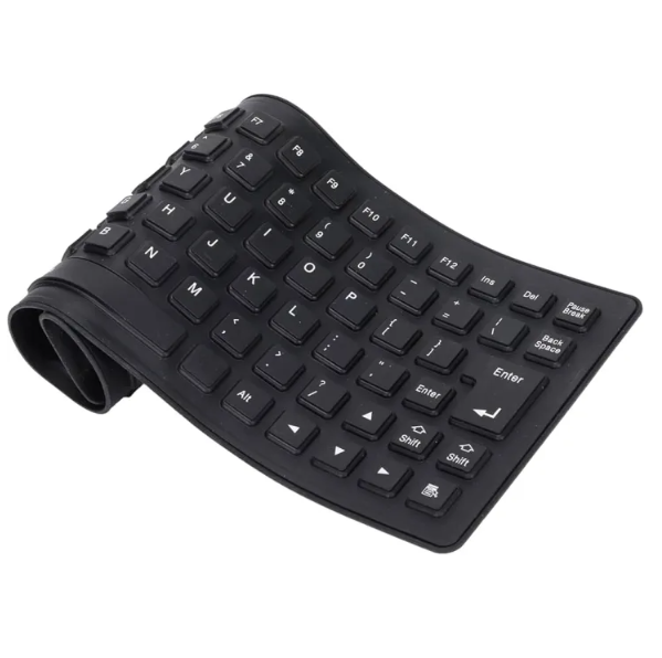 Keyboard Rollops Flexible Keyboard – Portable Roll‑Up Silicone Keyboard | Spill ...