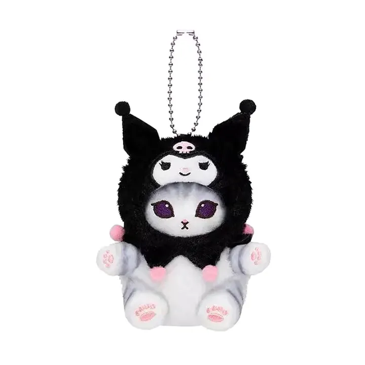 11CM%20Kawaii%20Mofusand%20Cross-Dressing%20Sanrio%20Hello%20Kitty%20Kuromi%20Hanyodon%20Plush%20Keychain%20Pendant%20Anime%20Plush%20Doll%20Backpack%20Pendant%20SUNM%20-%20Image%204