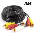 3M Audio Video Cable Length DVD Player TV Universal 3 RCA Male to 3 RCA Male. 