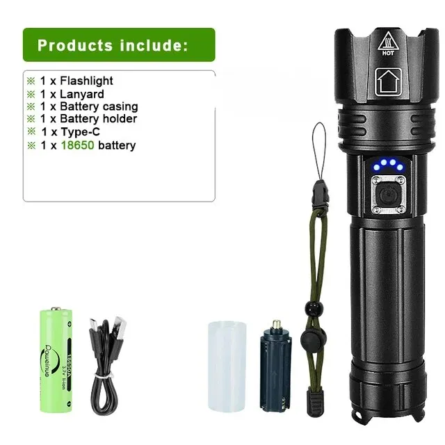 New%2060W%20Zoom%201500m%20High%20Power%20Led%20Flashlights%20Rechargeable%20Flashlight%20With%20Usb%20Charging%20Ultra%20Powerful%20Torch%20Tactical%20Lantern%20-%20Image%206