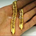 Gold Plated 18K Gold Chain Bracelet 7mm/6mm for Girls and Boys Ladies and Gents. 