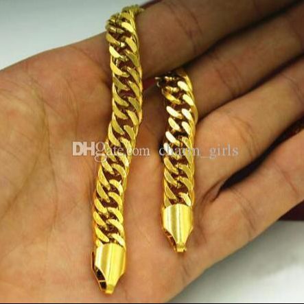 Gold%20Plated%2018K%20Gold%20Chain%20Bracelet%207mm/6mm%20for%20Girls%20and%20Boys%20Ladies%20and%20Gents%20-%20Image%203