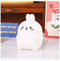 Rabbit night light for bed headboard, small table LED light, plug-free floor stand, creative atmosphere, decoration. 