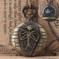 【Too much love!】Fashion Trend Horror Skull Pocket Watch Men and Women Students Gift Pocket Watch pocket watch. 